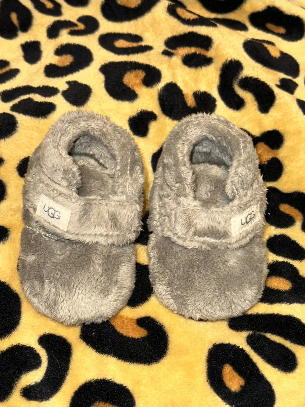 UGG Gray Baby Bixbee Crib Shoes